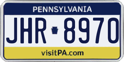 PA license plate JHR8970