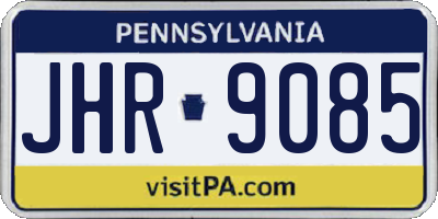 PA license plate JHR9085