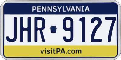 PA license plate JHR9127