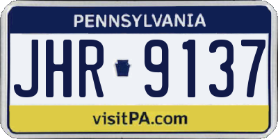 PA license plate JHR9137