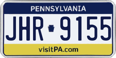 PA license plate JHR9155