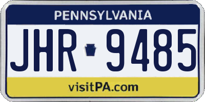 PA license plate JHR9485