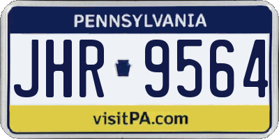PA license plate JHR9564
