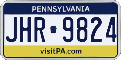 PA license plate JHR9824