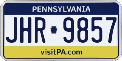 PA license plate JHR9857