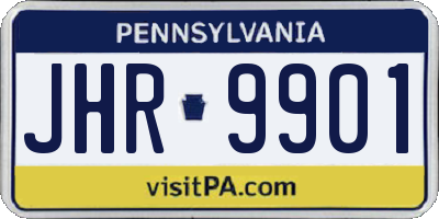 PA license plate JHR9901