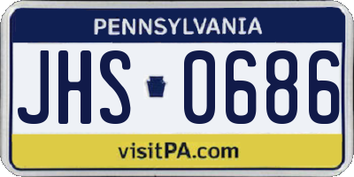 PA license plate JHS0686