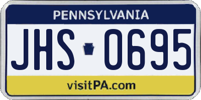 PA license plate JHS0695