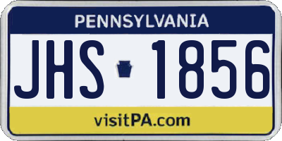 PA license plate JHS1856