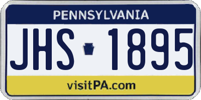PA license plate JHS1895