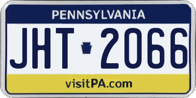PA license plate JHT2066