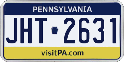 PA license plate JHT2631