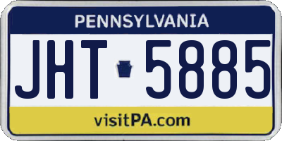 PA license plate JHT5885