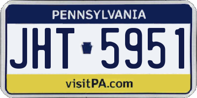 PA license plate JHT5951