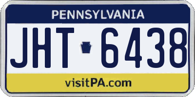 PA license plate JHT6438