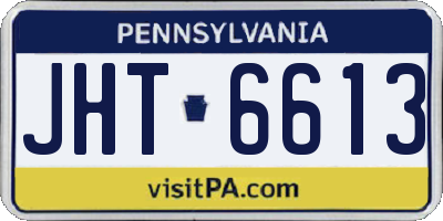 PA license plate JHT6613