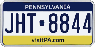 PA license plate JHT8844