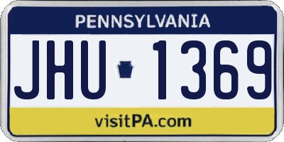 PA license plate JHU1369