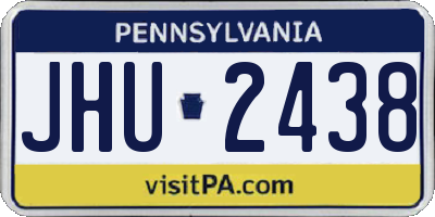 PA license plate JHU2438