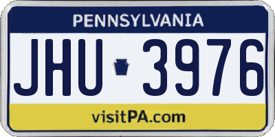 PA license plate JHU3976