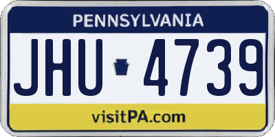 PA license plate JHU4739