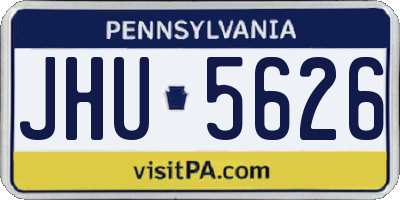 PA license plate JHU5626