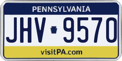 PA license plate JHV9570
