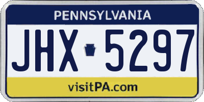PA license plate JHX5297
