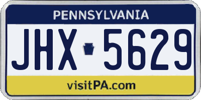 PA license plate JHX5629