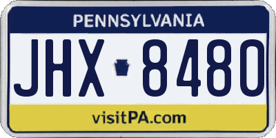 PA license plate JHX8480