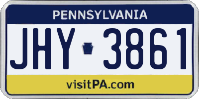 PA license plate JHY3861