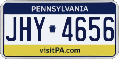 PA license plate JHY4656