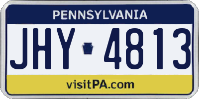 PA license plate JHY4813