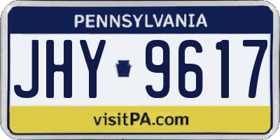 PA license plate JHY9617