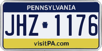 PA license plate JHZ1176
