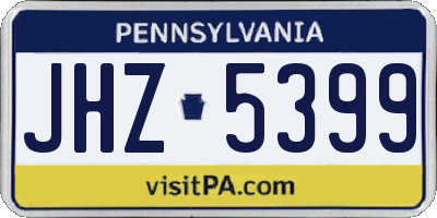 PA license plate JHZ5399