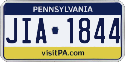 PA license plate JIA1844