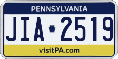 PA license plate JIA2519