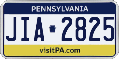 PA license plate JIA2825
