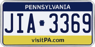 PA license plate JIA3369