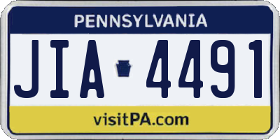 PA license plate JIA4491