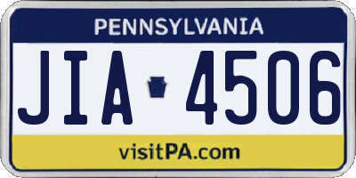 PA license plate JIA4506