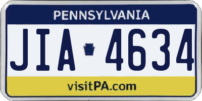 PA license plate JIA4634