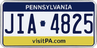 PA license plate JIA4825