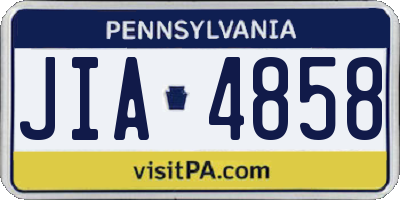 PA license plate JIA4858