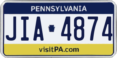 PA license plate JIA4874