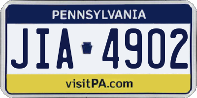 PA license plate JIA4902