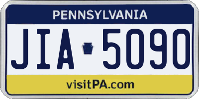 PA license plate JIA5090