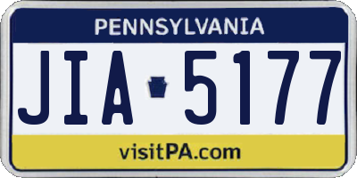PA license plate JIA5177