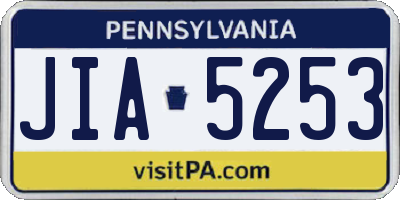 PA license plate JIA5253